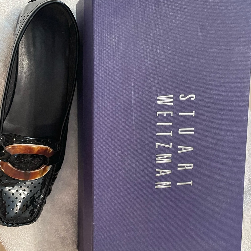 Stuart Weitzman Black Patent Flats - image 1